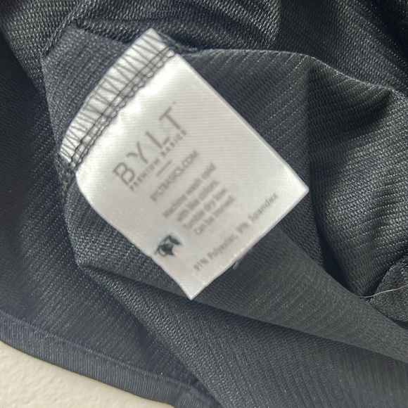 BYLT Sz XXL Button Shirt Black Premium Basics Executive Fit Short Sleeve Stretch - Picture 11 of 12